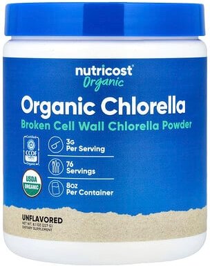 Nutricost, Bio-Chlorella, geschmacksneutral, 227 g (8 oz.)