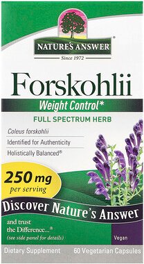 Nature's Answer, Forskohlii, 250 mg, 60 pflanzliche Kapseln