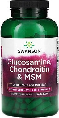 Swanson, Glucosamin, Chondroitin und MSM, 240 Tabletten