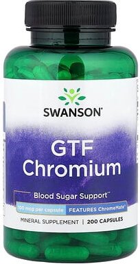 Swanson, GTF Chrom, 100 mcg, 200 Kapseln