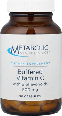 Metabolic Maintenance, Buffered Vitamin C with Bioflavonoids, gepuffertes Vitamin C mit Bioflavonoiden, 90 Kapseln