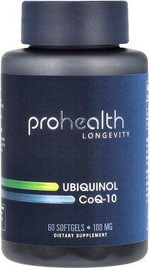 ProHealth Longevity, Ubiquinol CoQ-10, Ubichinol, CoQ-10, 100 mg, 60 Weichkapseln
