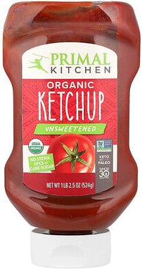 Primal Kitchen, Organic Ketchup, Bio-Ketchup, ungesüßt, 524 g (1 lb. 2,5 oz.)