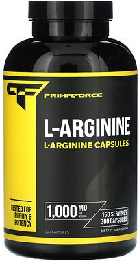 Primaforce, L-Arginine, L-Arginin, 300 Kapseln (500 mg pro Kapsel)