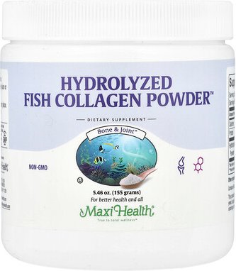 Maxi Health, Hydrolyzed, Fish Collagen Powder™, hydrolysiertes Fish Collagen Powder™, 155 g (5,46 oz.)