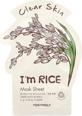 TonyMoly, I'm Rice, Clear Skin Beauty Mask Sheet, 1 Tuch, 21 g (0,74 oz.)