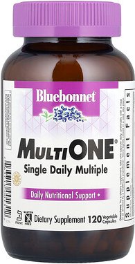 Bluebonnet Nutrition, MultiONE®, Multivitamine zur täglichen Einnahme, 120 pflanzliche Kapseln