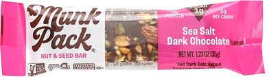 Munk Pack, Nut & Seed Riegel, Meersalz-Dunkle-Schokolade, 35 g (1,23 oz.)