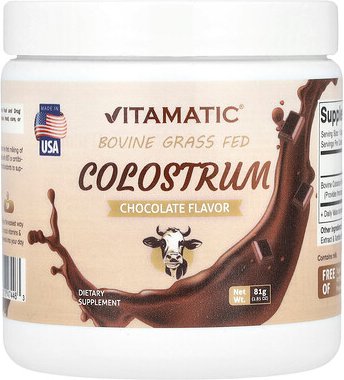 Vitamatic, Bovine Grass Fed Colostrum, Kolostrum von grasgefütterten Rindern, Schokolade, 81 g (2,85 oz.)