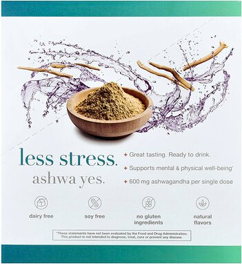 Youtheory, Ashwagandha Liquid, Blueberry, 600 mg, 12 Beutel, je 30 ml (1 fl. oz.)