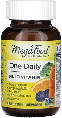 MegaFood, Ein Multivitaminpräparat täglich, 30 Tabletten