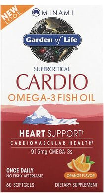 Thumbnail - Minami Nutrition, Superkritisches Herz-Kreislauf-System, Omega-3-Fischöl, Orangengeschmack, 915 mg, 60 Weichkapseln