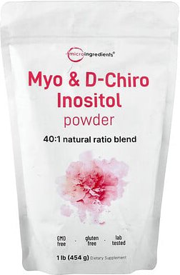 Micro Ingredients, Myo & D-Chiro Inositol Powder, Myo- und D-Chiro-Inositol-Pulver, 454 g (1 lb.)