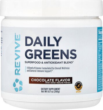 Revive, Daily Greens, Gemüse für die tägliche Zufuhr, Schokolade, 260 g (9,17 oz.)