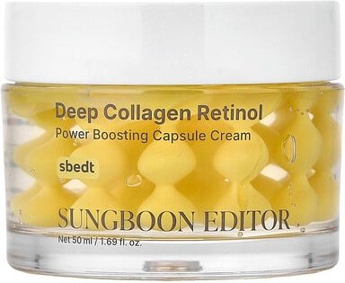 Sungboon Editor, Deep Collagen Retinol, Power Boosting Capsule Cream, tiefenwirksames Kollagen und Retinol, steigernde K...