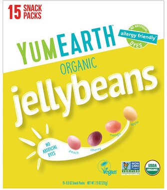 YumEarth, Organic Jelly Beans, Bio-Jelly Beans, 15 Snack-Packs, je 14 g (0,5 oz.).