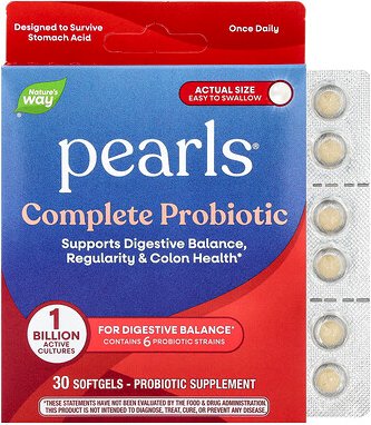 Nature's Way, Pearls®, Complete Probiotic, vollständiges Probiotikum, 1 Milliarde KBE, 30 Weichkapseln