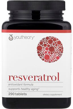 Youtheory, Resveratrol, 290 Tabletten