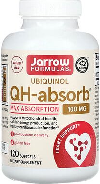 Jarrow Formulas, Ubiquinol, QH-Absorb, Ubichinol, maximale Aufnahme, 100 mg, 120 Weichkapseln