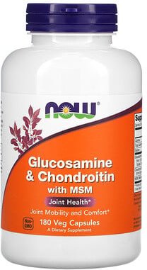 Thumbnail - NOW Foods, Glucosamine & Chondroitin with MSM, Glucosamin und Chondroitin mit MSM, 180 vegetarische Kapseln