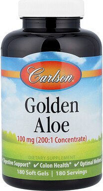 Thumbnail - Carlson, Goldene Aloe, 100 mg, 180 Weichgels