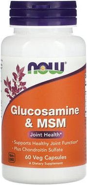NOW Foods, Glucosamin und MSM, 60 pflanzliche Kapseln