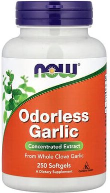 NOW Foods, Odorless Garlic, geruchloser Knoblauch, 250 Weichkapseln (25 mg pro Weichkapsel)
