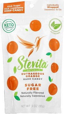 Stevita Naturals, Naturals, Sugar Free Hard Candy, zuckerfreie Bonbons, Outrageous Orange, 85 g (3 oz.)
