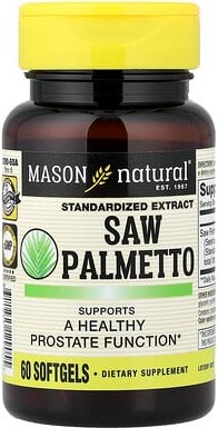 Mason Natural, Saw Palmetto, standardisiertes Extrakt, 60 Weichkapseln (160 mg pro Weichkapsel)