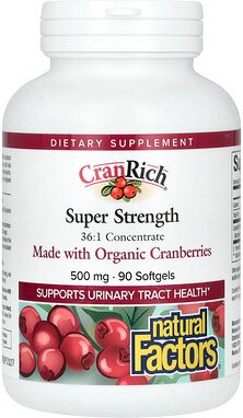 Natural Factors, CranRich, Super Strength, CranRich, superstark, 500 mg, 90 Weichkapseln