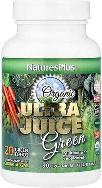 NaturesPlus, Organic Ultra Juice Green, 90 Bio-Zweischicht-Tabletten