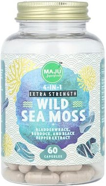 Maju Superfoods, Wild Sea Moss, wildes Seemoos, 60 Kapseln