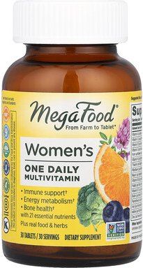 MegaFood, Women's One Daily Multivitamin, Multivitaminpräparat für Frauen, 30 Tabletten