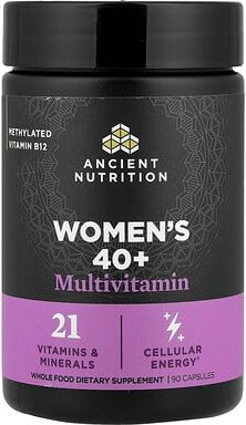 Ancient Nutrition, Women's 40+ Multivitamin, Multivitamin für Frauen ab 40, 90 Kapseln