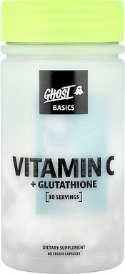Ghost, Basics, Vitamin C + Glutathione, Vitamin C + Glutathion, 60 pflanzliche Kapseln