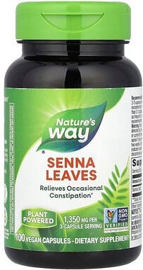 Nature's Way, Sennesblätter, 100 vegane Kapseln (450 mg pro Kapsel)