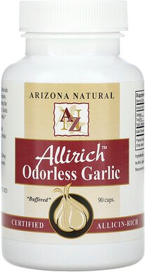 Arizona Natural, Allirich, odorless Garlic, geruchloser Knoblauch, 90 Kapseln (85 mg pro Kapsel)