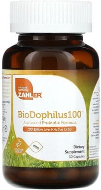 Thumbnail - Zahler, BioDophilus100, Advanced Probiotic Formula, 100 Milliarden KBE, 30 Kapseln