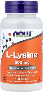 NOW Foods, L-Lysin, 500 mg, 100 Tabletten