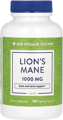 The Vitamin Shoppe, Lion‘s Mane, Löwenmähne, 120 pflanzliche Kapseln (500 mg pro Kapsel)