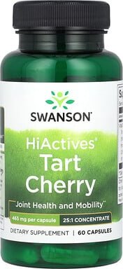 Swanson, HiActives® Tart Cherry, Sauerkirsche, 465 mg, 60 Kapseln