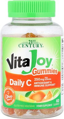 21st Century, VitaJoy® Daily C Gummies, Fruchtgummis, Zitrus, 60 vegetarische Fruchtgummis (125 mg pro Fruchtgummi)