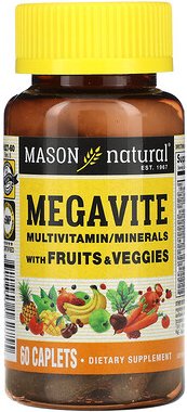 Mason Natural, Megavite, Multivitamin und Mineralstoffe, 60 Kapseln