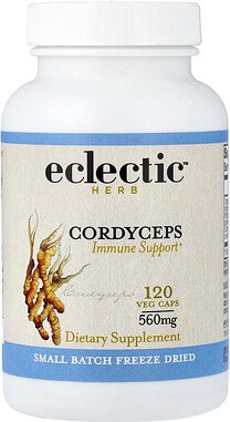 Eclectic Herb, Fresh Freeze-Dried Cordyceps Mushrooms, frische gefriergetrocknete Cordyceps-Pilze, 560 mg, 120 pflanzlic...