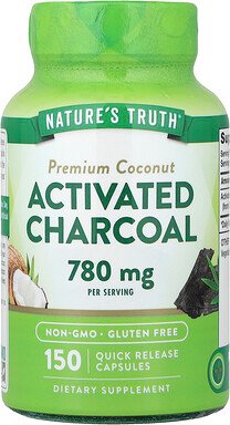 Nature's Truth, Vitamins, Premium Coconut Activated Charcoal, Premium-Kokosnuss-Aktivkohle, 150 Kapseln mit schneller Fr...