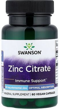 Swanson, Zinkcitrat, 50 mg, 60 Kapseln