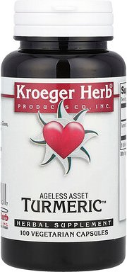 Kroeger Herb Co, Ageless Asset, Turmeric™, 100 pflanzliche Kapseln (450 mg pro Kapsel)