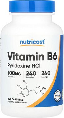 Nutricost, Vitamin B6, 100 mg, 240 Kapseln