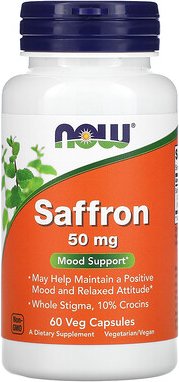 NOW Foods, Saffron, Safran, 50 mg, 60 pflanzliche Kapseln