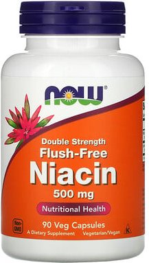 NOW Foods, Flush-Free Niacin, 500 mg, 90 pflanzliche Kapseln